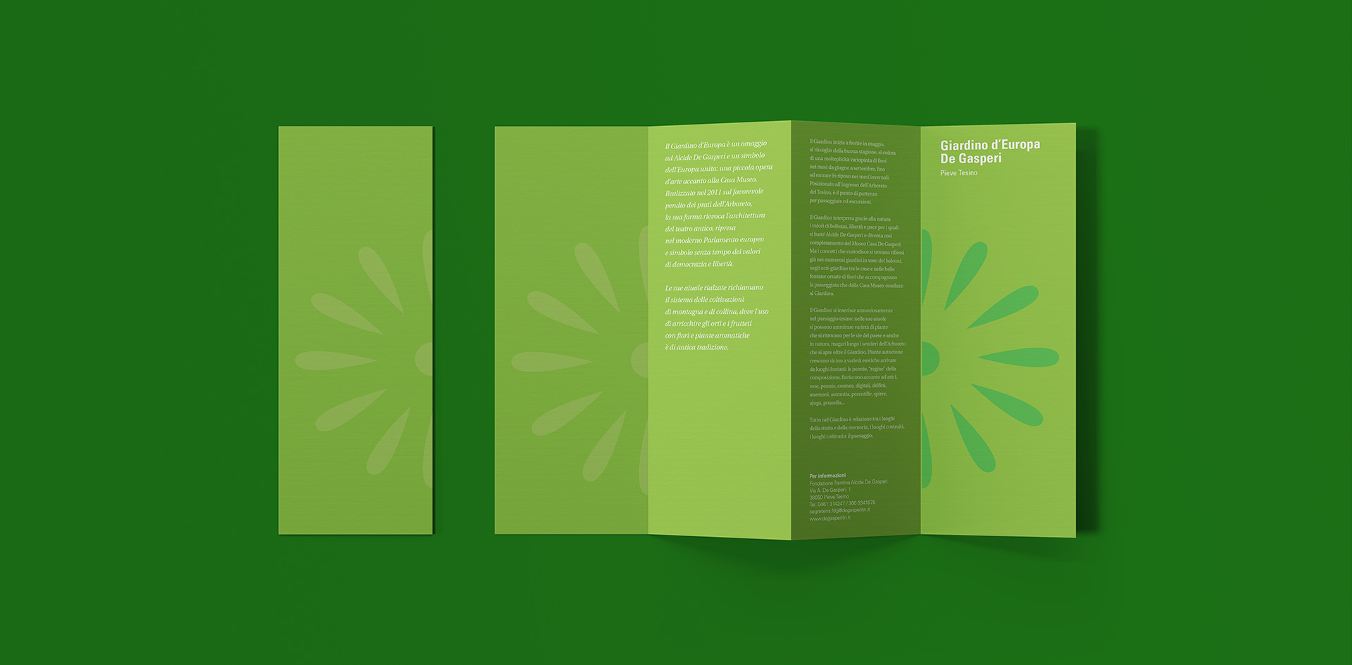 Progetto grafico Giardino d'Europa De Gasperi